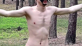 Naughty Boy Gets Punished with Nettles in the Middle of a Forest!