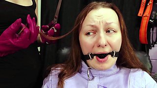 (ManyVids) MistressPriest - Slave girl hair cutting