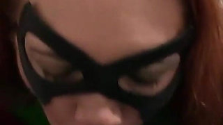 Superheroine Robin Gives Bondage Blowjobs