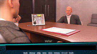Secretary Girl Jerking Boss Big Cock Under Desk While He Is In Office Meeting