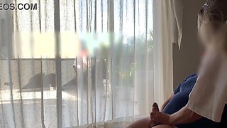 I jism in front of the motel maid…