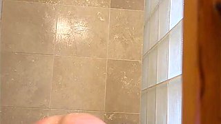 Shower Anal Masturbation with a Dildo