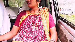 Telugu Step Mom Car Sex Long Drive for Sex with Step Son, Telugu Dirty Talks.