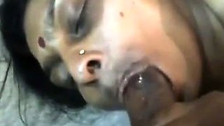 Indian Aunty Giving A Blowjob