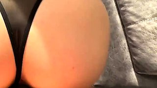 Fucking my stepsister's big ass! Rides cock and loves it