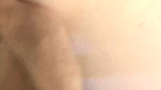 Masturbating in a bra panties and black stockings