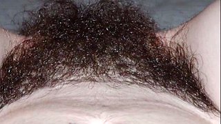 Bushy Girl's Pussy - Close-Up View