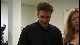 Blonde mature sucking his cock