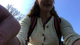 Amateur redhead fully nude on bed and masturbating