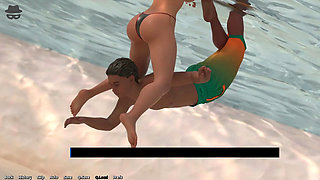 Stepbro Having Fun With His Stepsister In The Beach