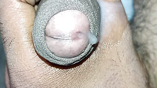 My little stepsister surprised me masturbating in her panties in my room.
