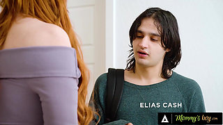 MOMMY'S BOY - Naturally Stacked Redhead MILF Lauren Phillips Caught Doing Naked Yoga By Stepson