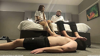 Using Our Cuck as a Foot Rest