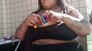 BBW Smoking on Her Balcony