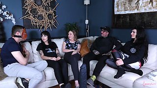 Ass stretched teen gapes wide after huge dildo