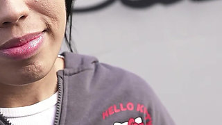 German Scout - Tiny 43kg Half Asian Teen Lore Pick up for First Time Casting Fuck