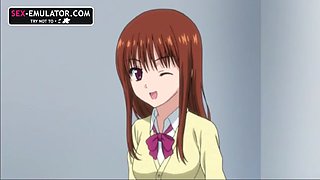 Cum inside a classmate in the library - Hentai uncensored