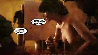 sluty wifey plumbed by 2 monstrous black peckers in shower restaurant in front your boy