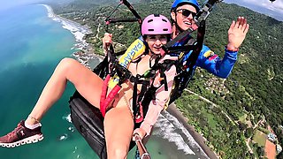 SQUIRTING while PARAGLIDING in Costa Rica