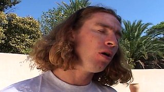 Big Boobed Blonde French MILF Enjoys Outdoor Threesome