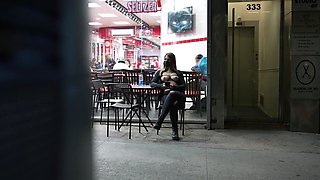 Brunette Amateur Sucks Stranger In Public Cash Stunt
