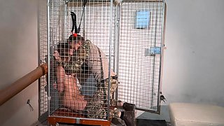 Olivia Sparkle - Caged Olivia In Ropes Gets Fucked