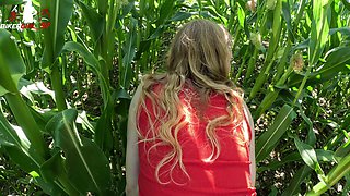 Cheap Teen Slut Gets Fuck and Facial in Cornfield