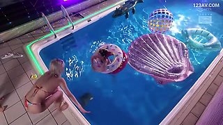 Night Pool Reverse NTR: Cheating with Girlfriend's Best Friend in a Swimsuit x1x61077C79083AE4C011