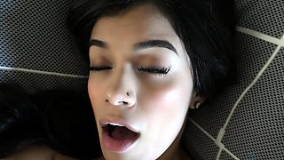 Mexicana blowjob with her big boobs
