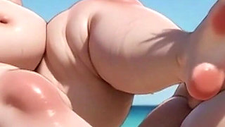 Granny Foot Worship on Obese BBW - Hot Beach Foot Licking Session