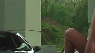 Whipped blonde bitch banged after sucking dick in the car