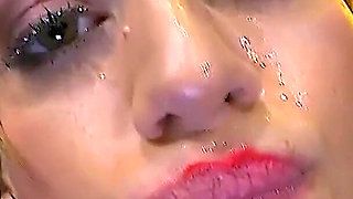 Girl with tattoo Silvia Dellai gets cock in the mouth