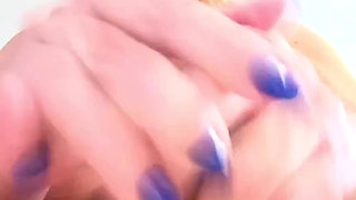 Mature Lady Having Fun During Break at Work.