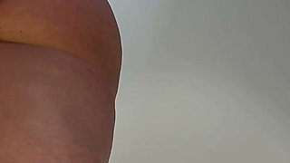 Sexy and Hot All Natural Big Tits Housewife in a Cardigan Blouse Flashes Her Pussy and Naked Ass Does a Striptease