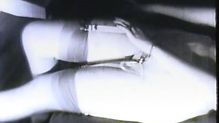 Amateur brunette in latex lingerie fucks hardcore in kitchen