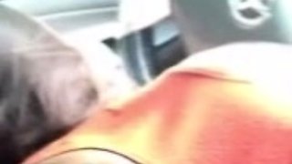 Hot Brunette Giving Blowjob in Car