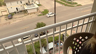 Busy Roadside Sex and Hotel Balcony Blowjob