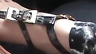 Sexy MILF in Car Footjob!