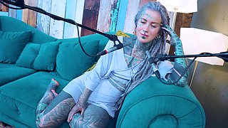 I converse about N - Needed - ASMR podcast SFW conversing punk bony nymph dreadlocks tat model tattooed damsel