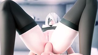 2B Gets a Big Dick in Her Ass Hole