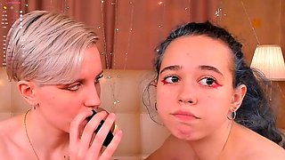 Real Lesbian Lovers Tongue Kissing Passion