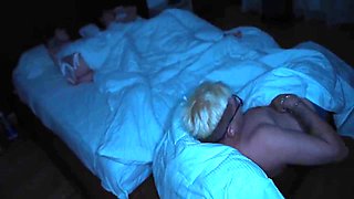 Kiss Cat - Stepsister Shocked When Stepson Cum In Stepmom While Share Bed Sex In Hotel Room (feat