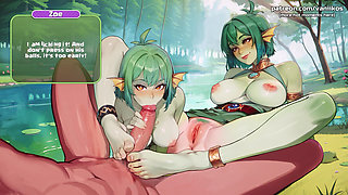 Big Ass 18yo Monster Girls Get Huge Anal Gapes After Some Ass Fucking Threesome With Creampie - Harem vs Zombies (Steam Game)