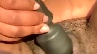 Stimulating My Clit with Powerful Wand Vibrator Cumming Hard