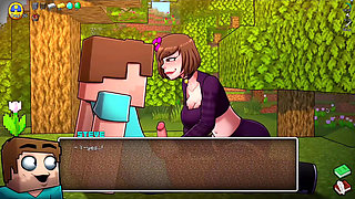 HornyCraft Minecraft Parody - Steve Gets Sloppy Handjob from Jenny for a Diamond