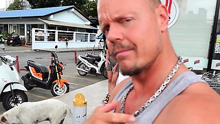 Thai teen picked up for threesome sex