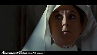 Busty Lesbian Nuns Eat Pussy as Sister Secretly Watches