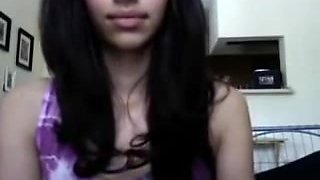 Beautiful Arabian teen shows her yummy pussy on webcam