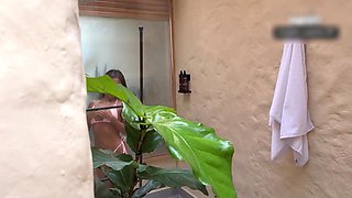 Magnificent colombian superslut having joy in the bathroom!